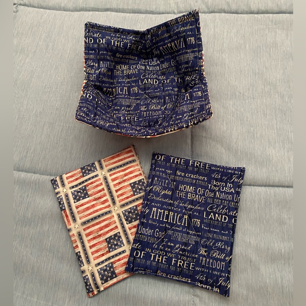 Patriotic Hot Pads & Cozy